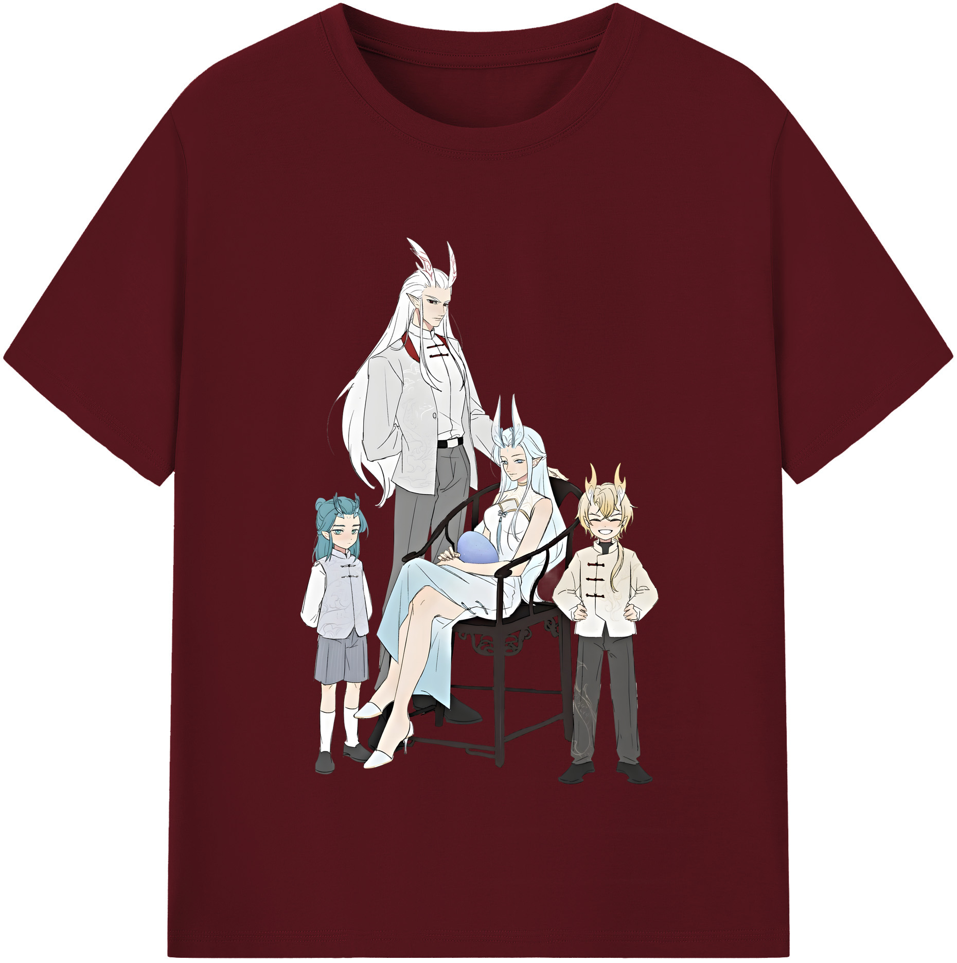 （画像用） Ne Zha 2 ナタ 魔童の大暴れ 綿100％半袖Tシャツ（フロントプリント）